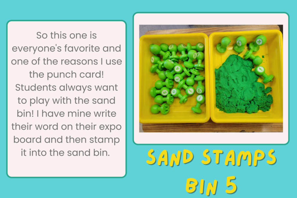 Word Work Sand Bin 