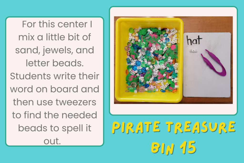 Word Work Bin 15 Pirate Treasure Words