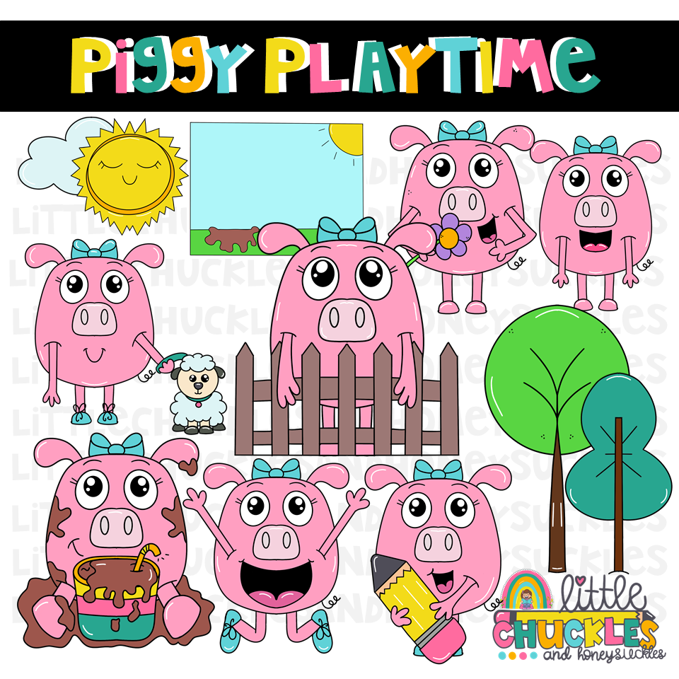 Cute pig clipart